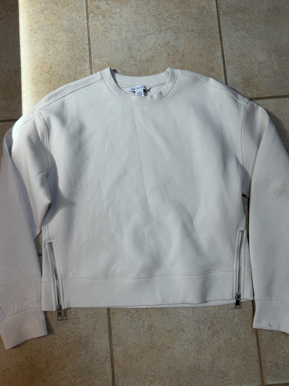 Athleta Women's Crewneck Sweatshirt in Off-White